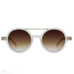 NEW KOMONO sunglasses Vivien Clear gold round